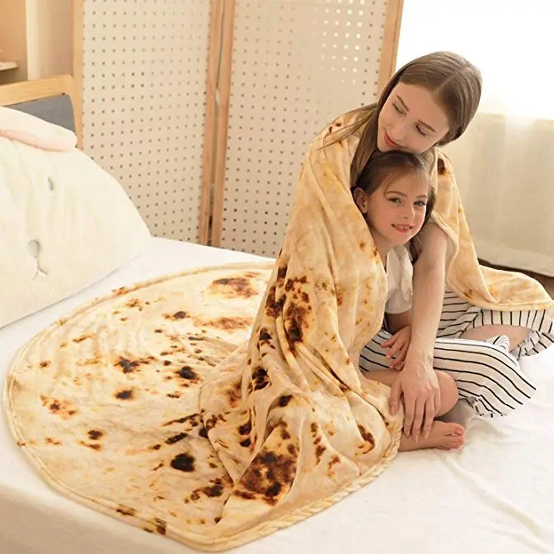 

Foreign Trade Export Mexican Burrito Blanket Creative Pancake Home Sofa Lazy Air Conditioning Nap Shawl Cover Spring-Autumn