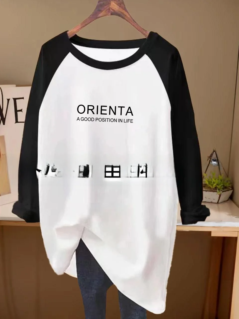 European Goods Contrast Color Plus size Belly Covering 2024 New Long sleeve round Neck Autumn and Winter Inner wear Mid-Lengt...