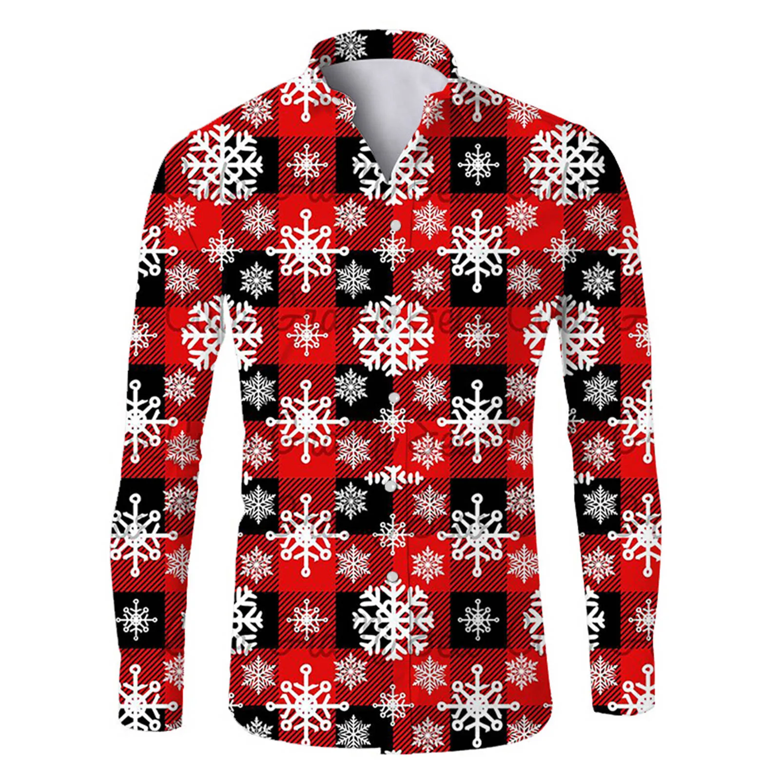 

Рубашка мужская с длинными рукавами, микро-эластичная с пуговицами, топ, уличная одежда, Рождественская одежда