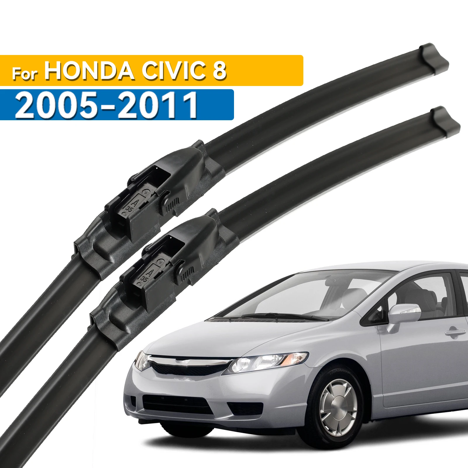 

Передние щетки стеклоочистителя Erick's LHD для Honda Civic 8 седан, лобовое стекло, щетки для очистки окон 26 "+ 23" (тип космического корабля)