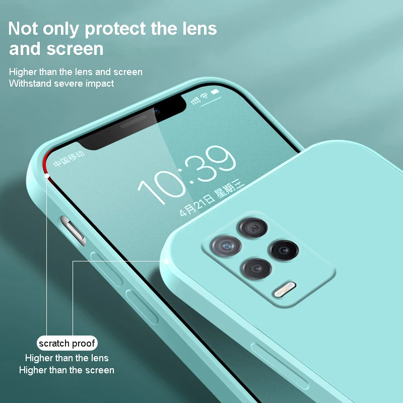 square liquid silicone phone case for oppo realme 8 pro 8i 7 7i 6 6s 5 5s 5i gt neo2 gt2 x x2 xt k3 anti fall soft tpu cover free global shipping