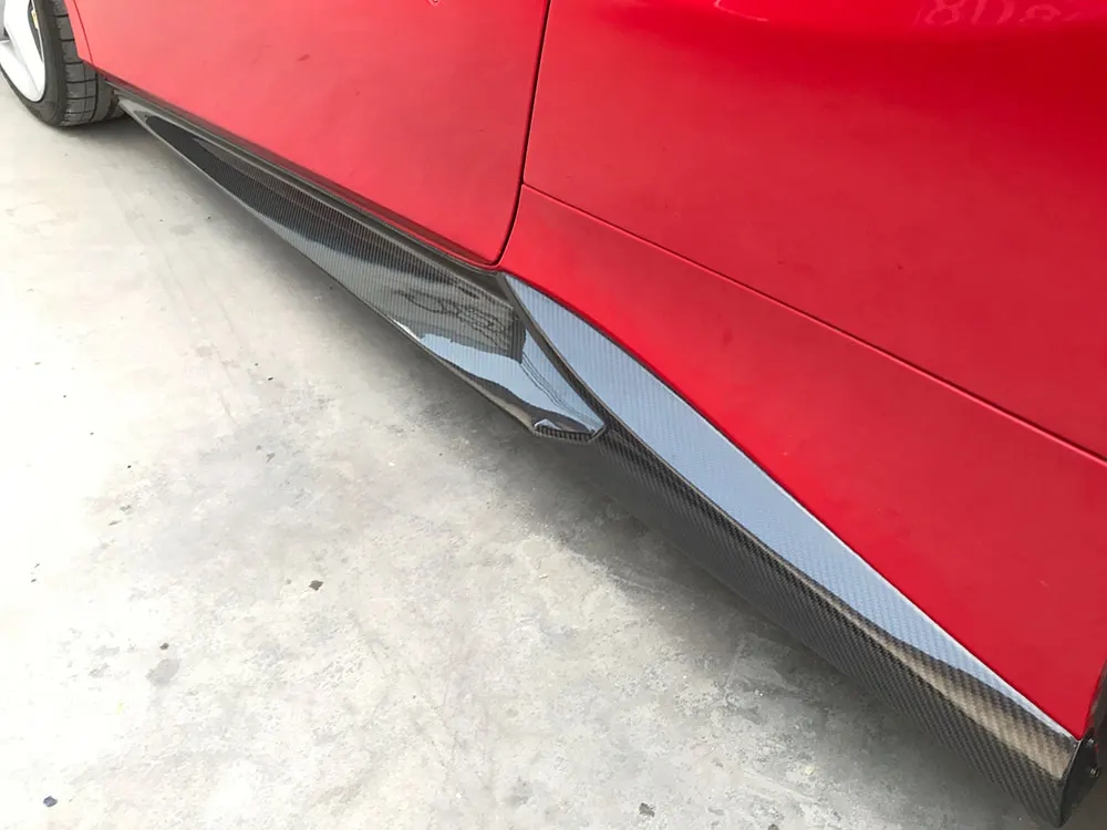 VACOMUL 2 шт./компл. сухие боковые юбки из углеродного волокна автомобиля удлинитель