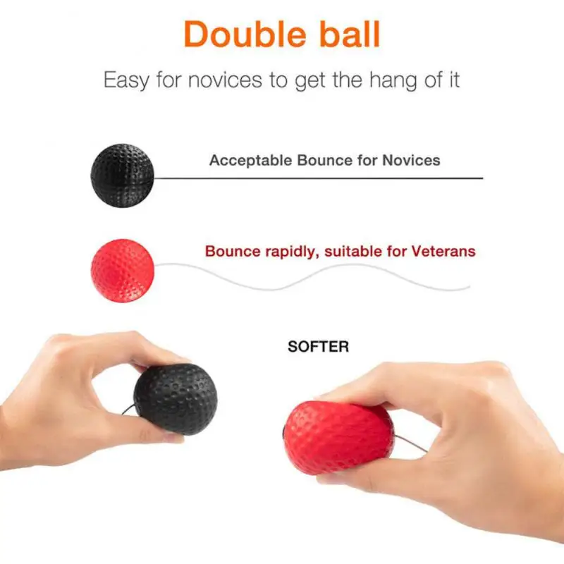 

Boxing Reflex Ball Set 3 Difficulty Level Boxing Balls With Adjustable Headband For Punching Speed Reaction Agility Training