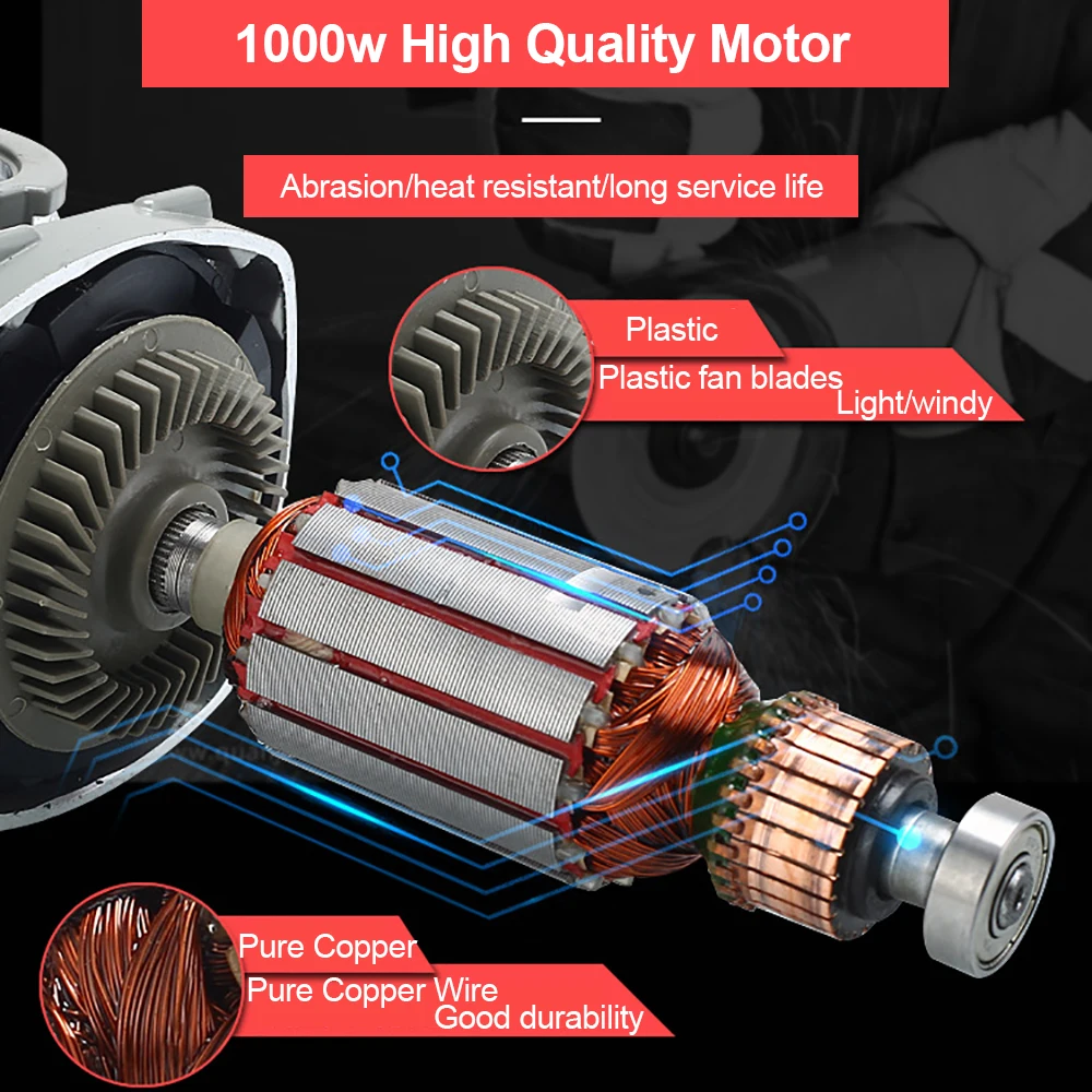 Электрическая угловая шлифовальная машина Ponbos 220 В 100 мм 125