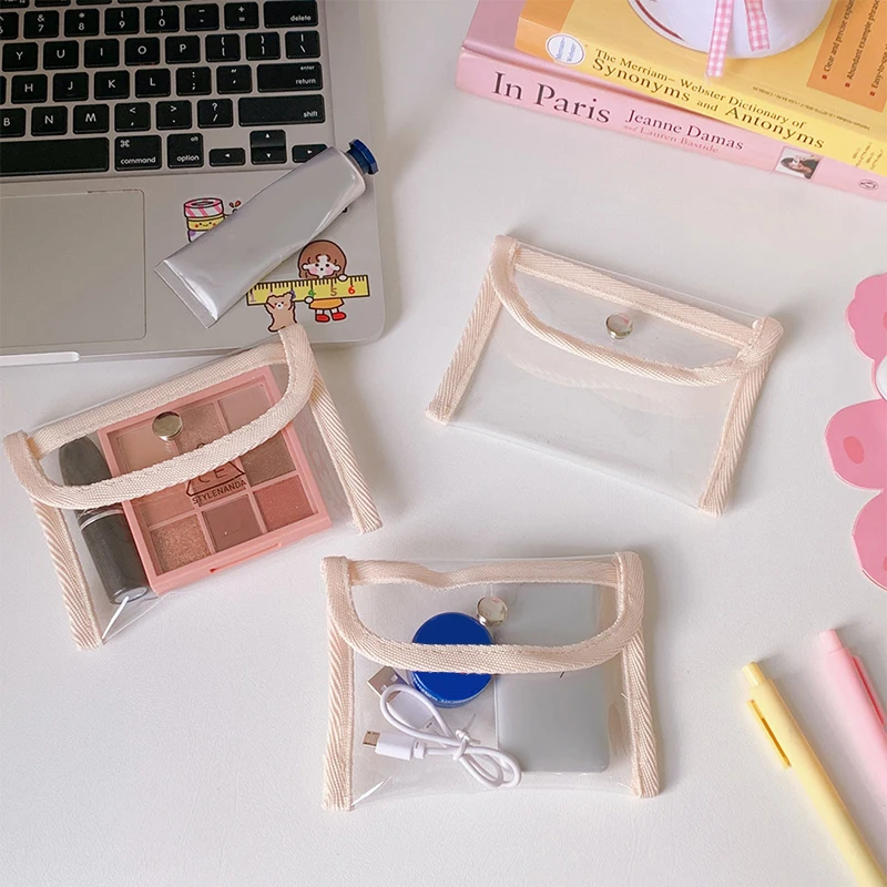 

Small Transparent Coin Purse PVC Clear Mini Female Purses Women Girls Key Lipstick Earphone Coin Storage Bags Wallet Pouch