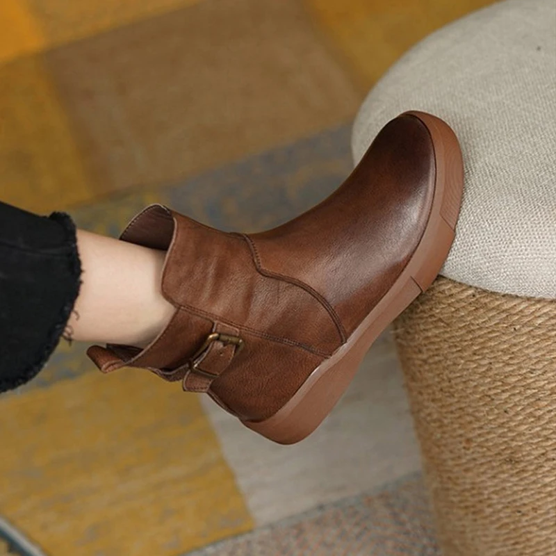 

2022 г., Ботинки Martin на толстой подошве, весна-осень-зима, новые кожаные женские короткие ботинки, женские ботинки больших размеров, женские бо...