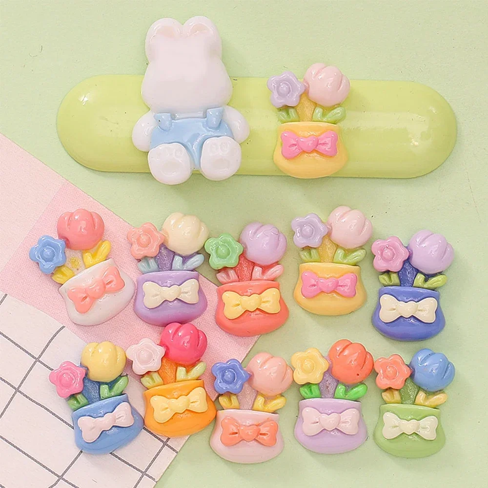 

10 шт., блестящие маленькие Тюльпаны из смолы