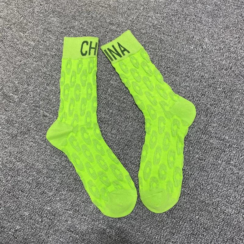 Mid tube men's and women's socks autumn cotton fashion letter printing women's socks