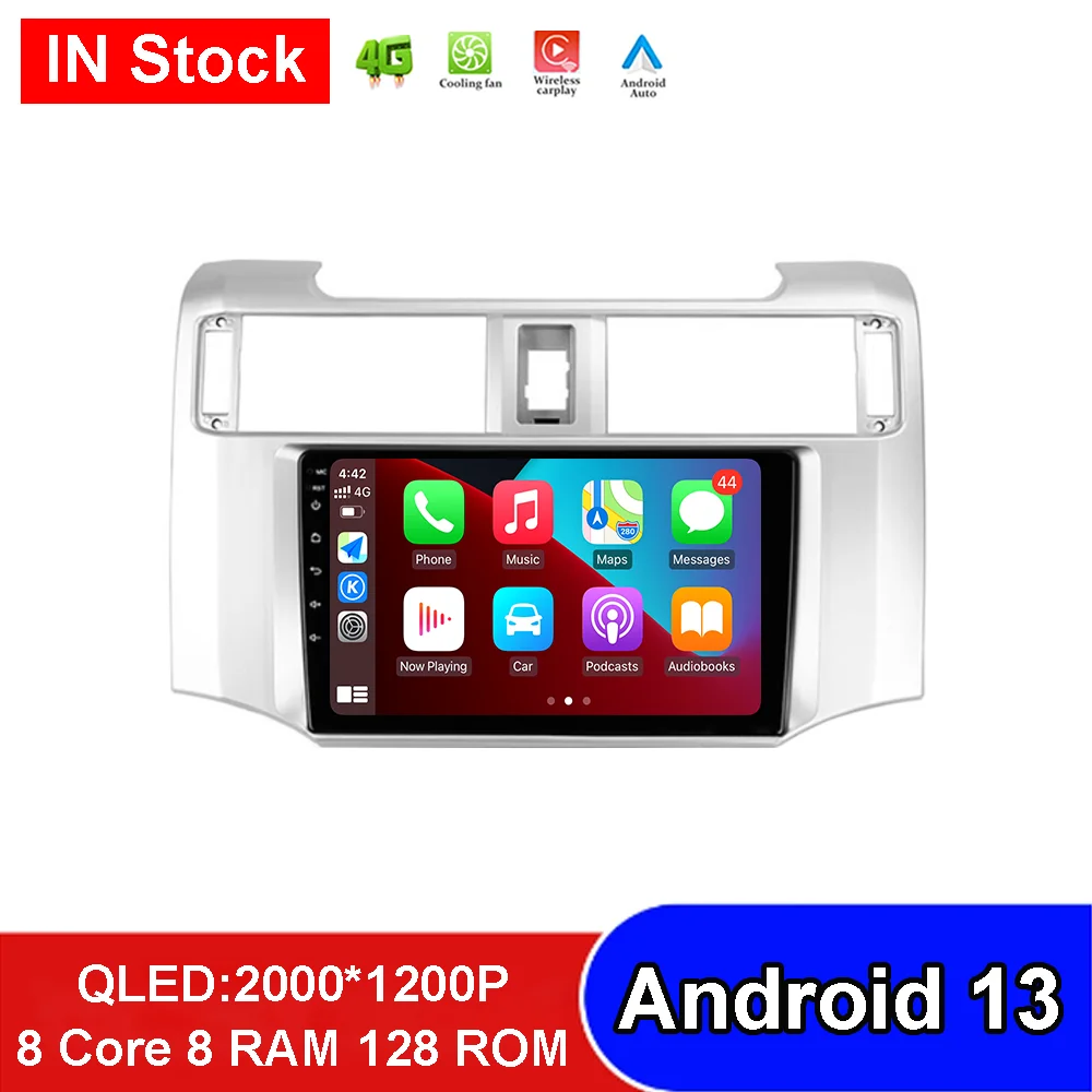 

Android 13 No2 Din Dvd для Toyota 4runner 5 N280 2009 - 2020 Автомобильный мультимедийный видеоплеер GPS навигация