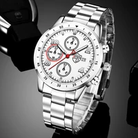 2022 luxury fashion mens sports watchs men business stainless steel quartz wrist watch calendar luminous clock man leather watch