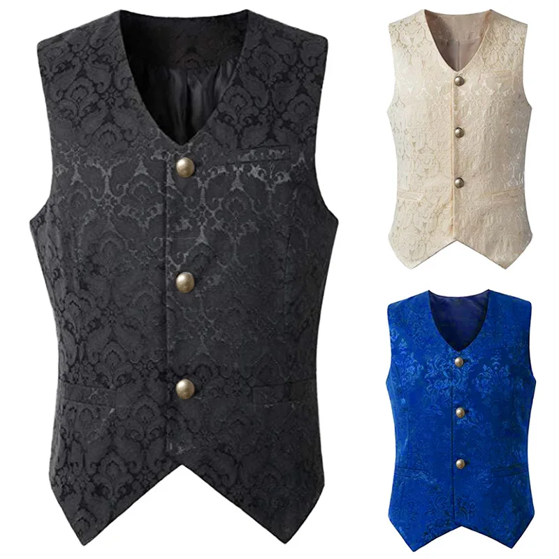 

New Menswear Medieval Vintage Short Waistcoat Clothing