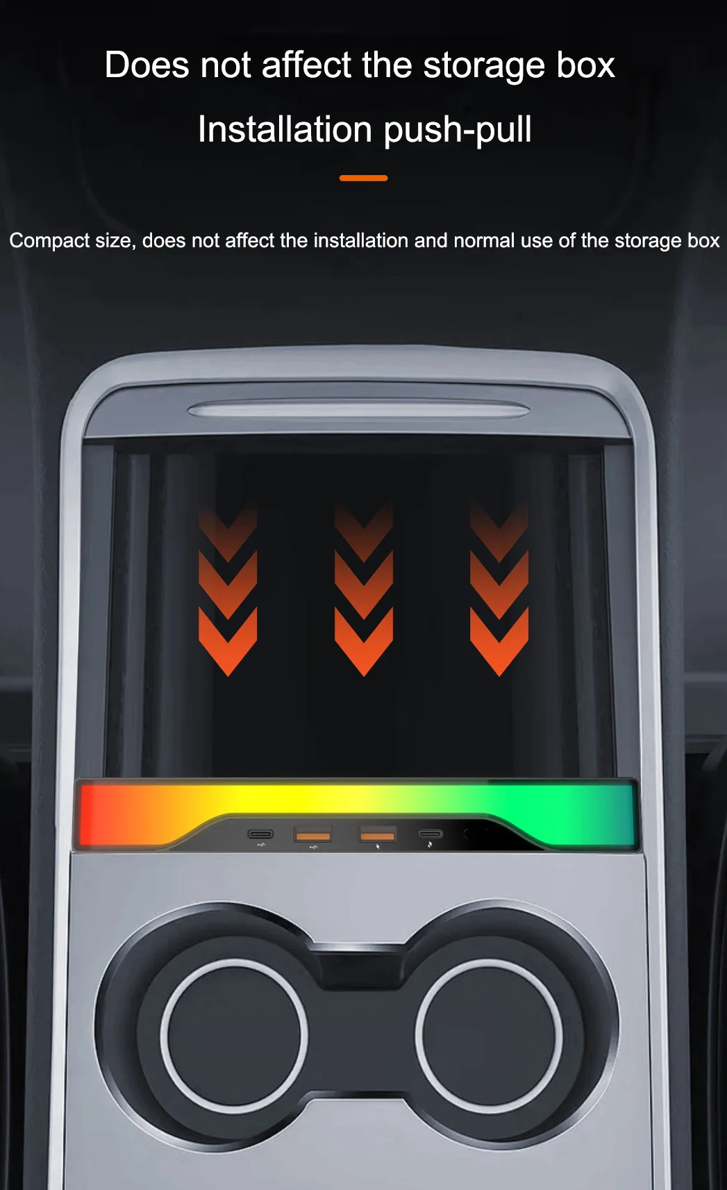 Док-станция для Tesla MODEL 3/Y 2020-2023 27 Вт 4 порта