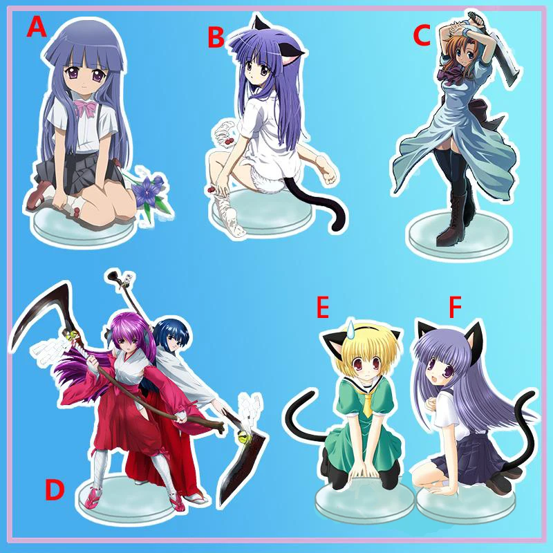 

Anime Stand Higurashi When They Cry Furude Rika Houjou Satoko Acrylic Figure Display desktop decoration 15cm