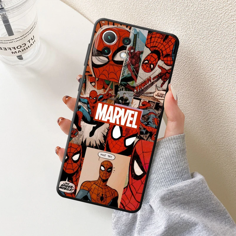 Чехол для телефона Marvel Spider Man Redmi 9A 9i 9C 9T 10 2022 10C 10A 12C 13C 14C K40 Pro A1 A2 Plus A3 A3x A4 soft shell