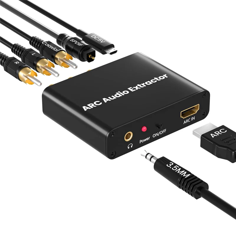 N91R — совместимый адаптер ARC с цифровым оптическим разъемом TOSLINK SPDIFкоаксиальным и аналоговым разъемом 3,5 мм, аудиоконвертер HD ARC в RCA. (art.: 3920dbcf86d88) - 3920dbcf86d88