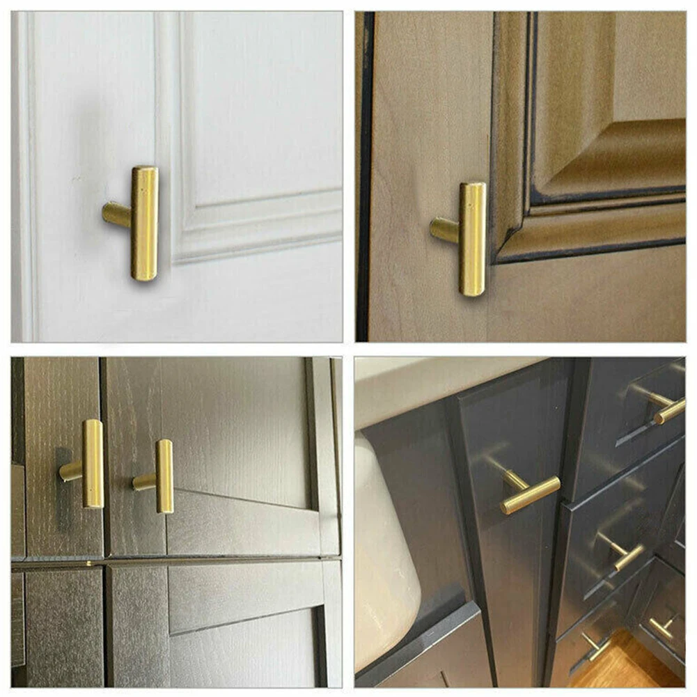 

Black Golden Cupboard Handle Brushed Stainless Steel Kitchen Cabinet Door Knob Furniture Drawer Pull Hardware Pulls Bar Handle