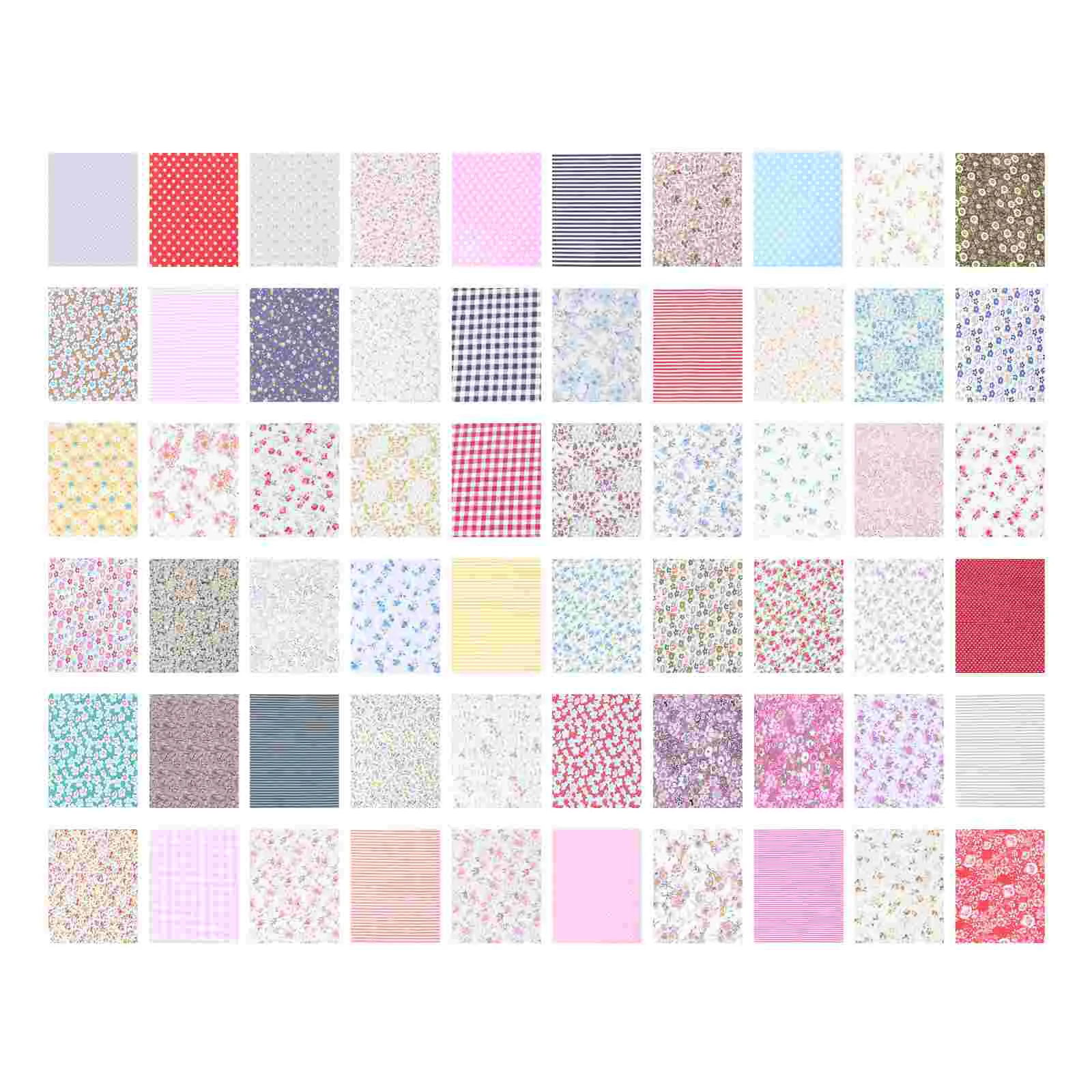 

60 25cmx20cm Squares Sheets Cotton Floral Printed Precut Fabric Sheets Cloths for Patchwork Sewing DIY Crafting Quilting Fabric
