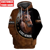 personalized name love horse 3d all over printed mens hoodies sweatshirt autumn unisex zipper hoodie casual sportswear dw884