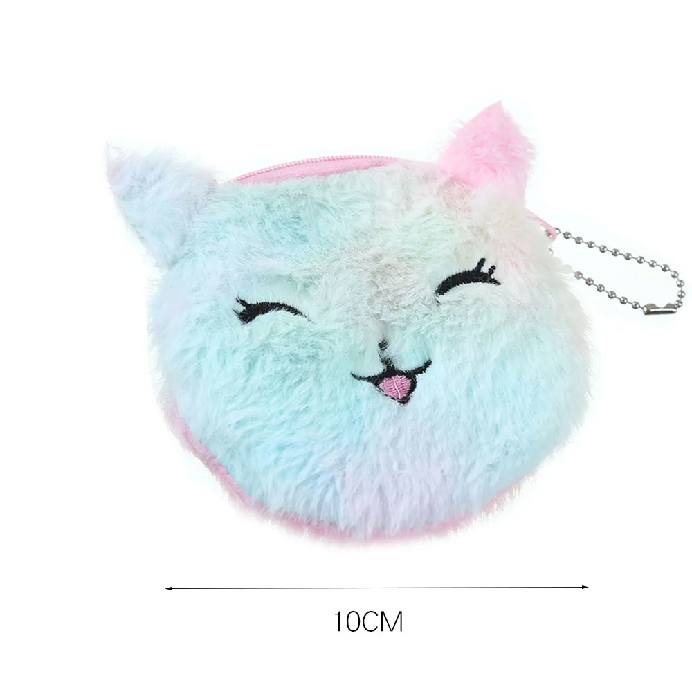 Lovely Children Plush Unicorn Toy Cartoon Coin Purse Messenger Bags Cute Cat Fluffy Baby Kid Kindergarten Cross-Body Bag |