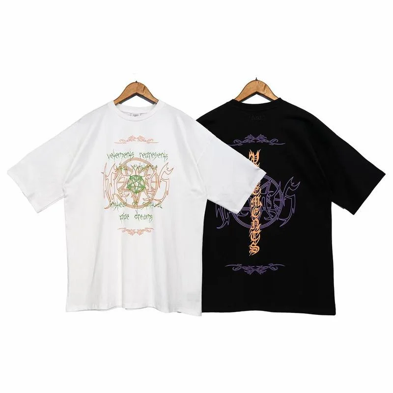 

22SS Character Pattern Printing Vetements T Shirt Men Women EU Size 100% Cotton Vetements Top Tees Fashion Summer Skateboard
