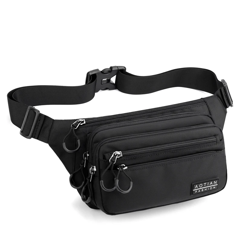 

2022 AOTIAN Men's Waist Packs Nylon Man Sports Chest bags Travelling Male Shoulder bag Hiking Phone Money boy Crossbody Bags