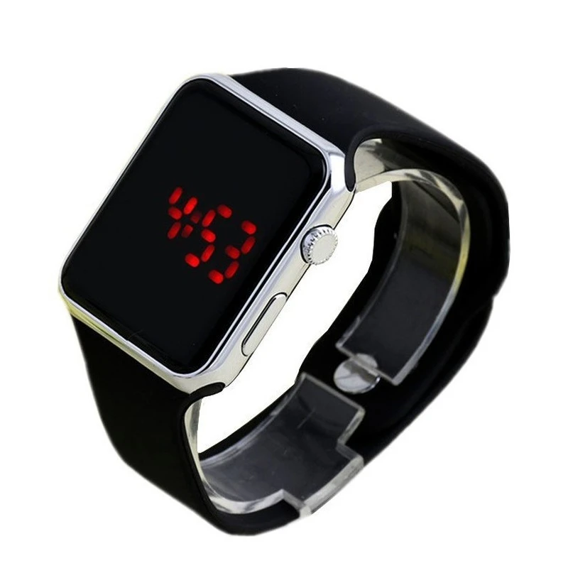 

Sport Digital Unisex Watch Women Men Square LED Watch Silicone Electronic Watch Women's Watches Relogio Feminino Digital