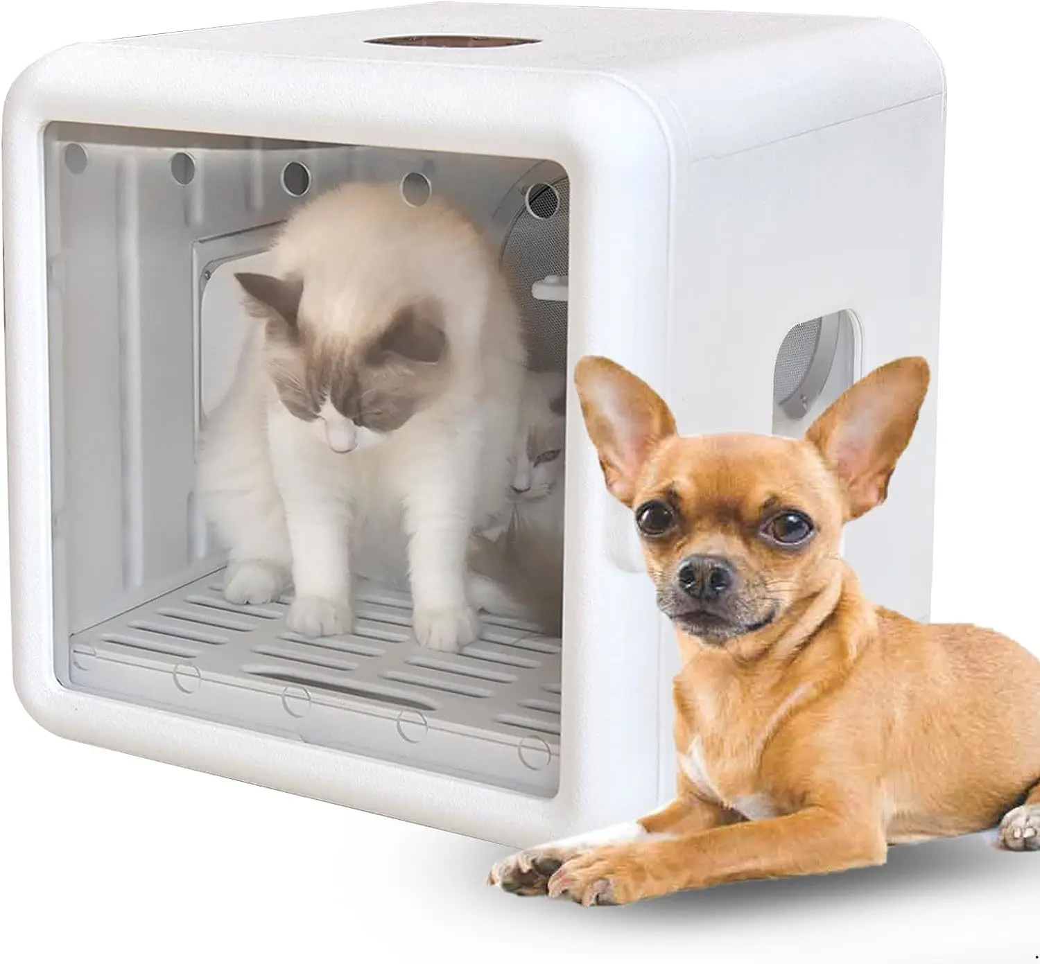 

Automatic 60L Pet Hair Dryer Professional 360 Drying Blower for Dog Grooming Adjustable Temperature and Time Cat Dryer Box