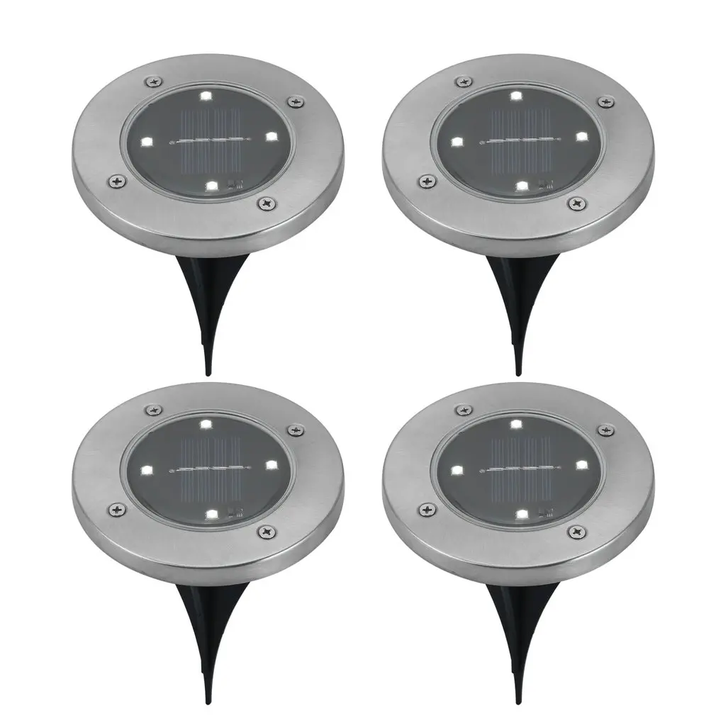 

4 LED Outdoor Solar Garden Lights Waterproof In-Ground Light Solar Lamp Lighting for Pathway Yard Deck White/Warm White/RGB