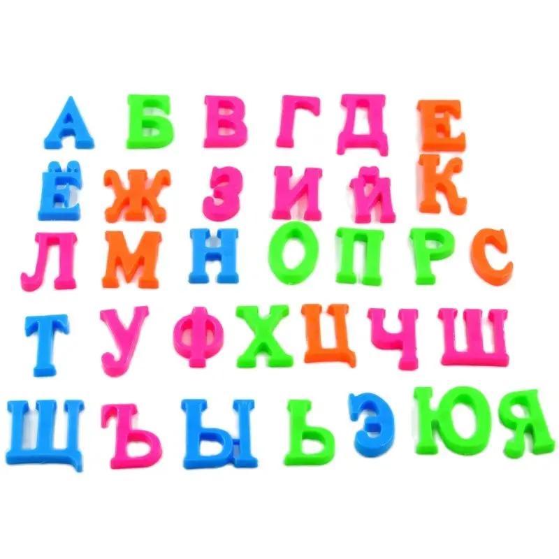 

Russian Letters Fridge Magnets Baby Early Childhood Colored Non-toxic and Tasteless Infant Russia Toys Educational Gift 2.5-4CM