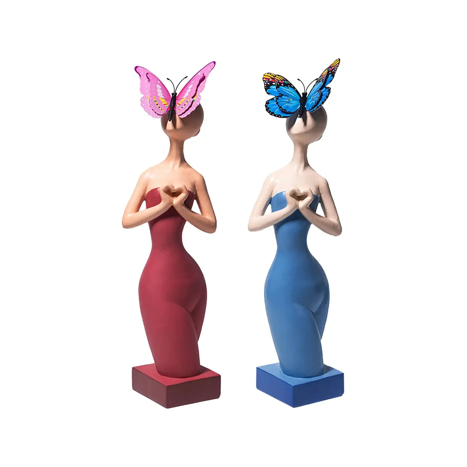 

Women Statue Figurine Table Photo Prop Resin Crafts for Bookshelf Home Decor