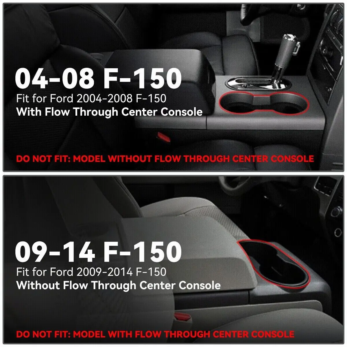 2X подстаканник для напитков в передний ряд 03-14 Ford F-150 2L1Z-7813562-AAA BK