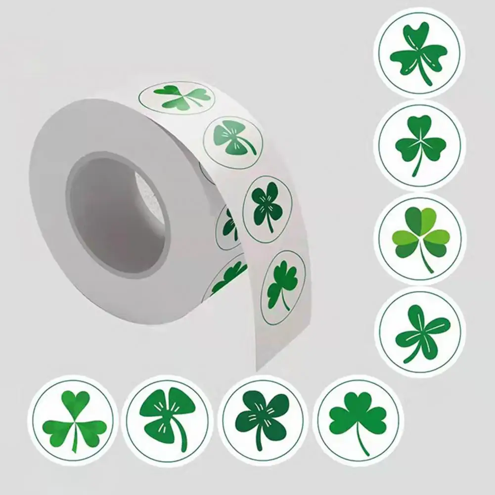 

1 Roll Fashion Waterproof Anti-fading Bottle Cup Laptop Greeting Card 4 Leaves Clover Sticker Household Supplies