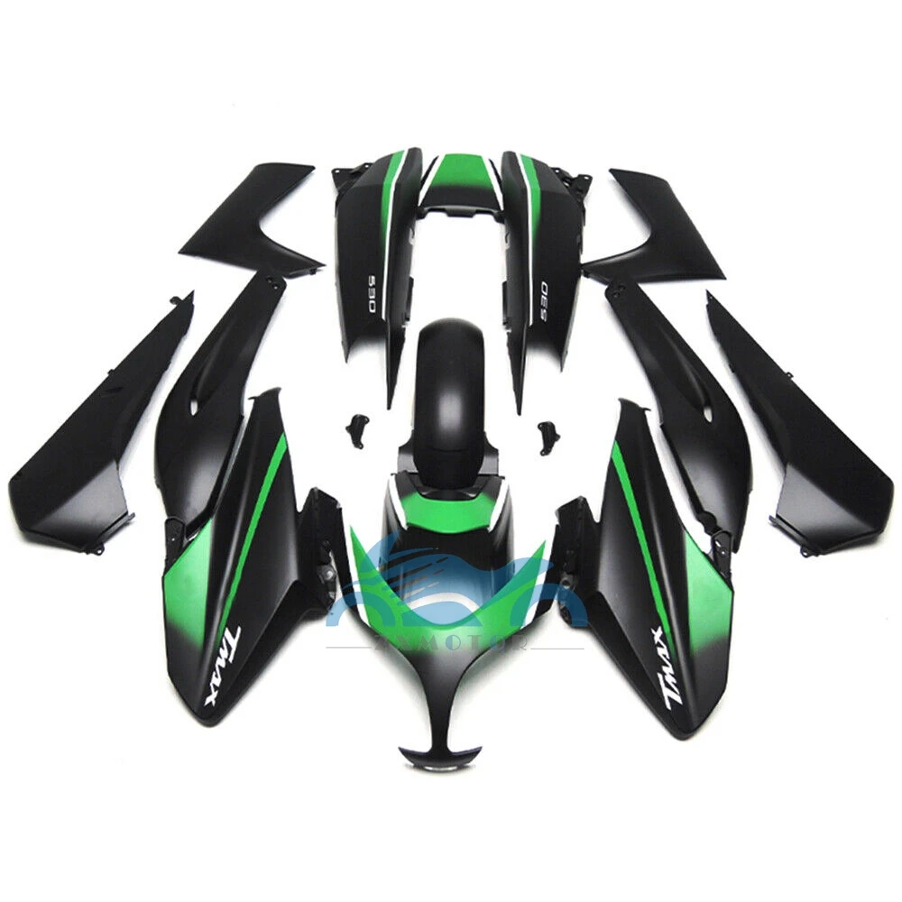 Матовый черный зеленый комплект обтекателей для Yamaha TMAX530 T-MAX 530 2015 2016 2017 2018 2019