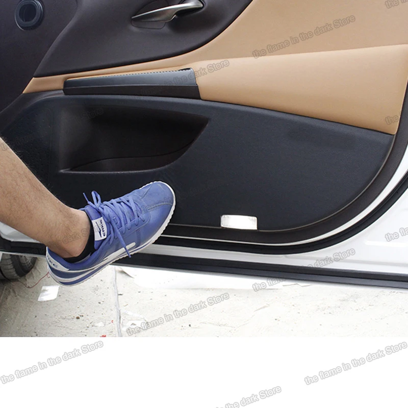leather car door anti-kick mat pad for lexus es 2018 2019 2020 2021 2022 accessories es350 es300h es300 350 300h 250 auto
