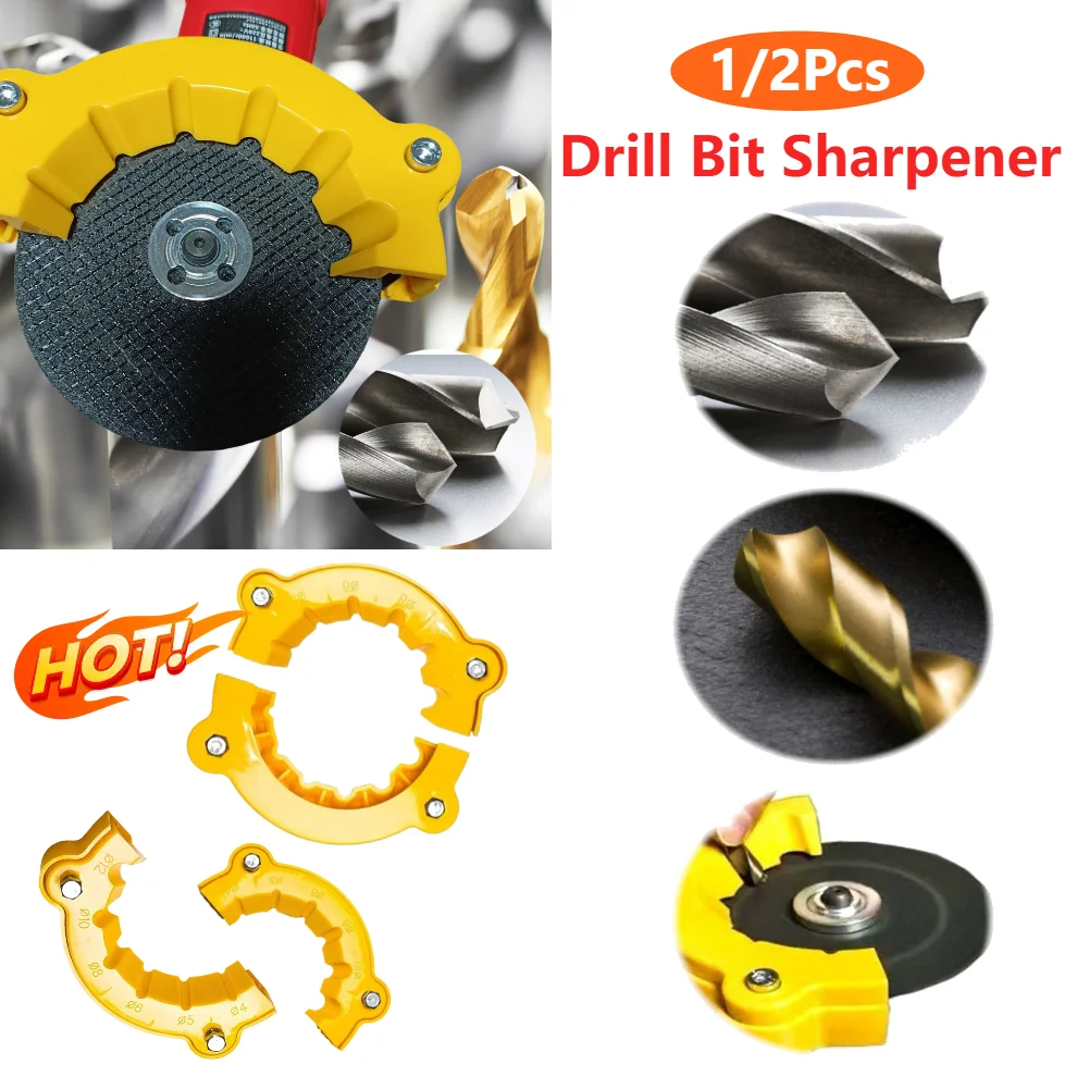 1/2pc Drill Bit Sharpener Electric Impact Drill Bit Grinding Attachment ...