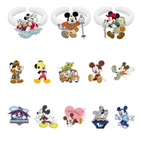 disney cute mickey mouse alpine rescue anime pattern ring new fashion white ring resin acrylic ring party accessory ring xds769