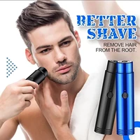 mini portable electric shaveripx7 waterproof pocket razor usb rechargeable rotary razorwet and dry use rotary mens shaver