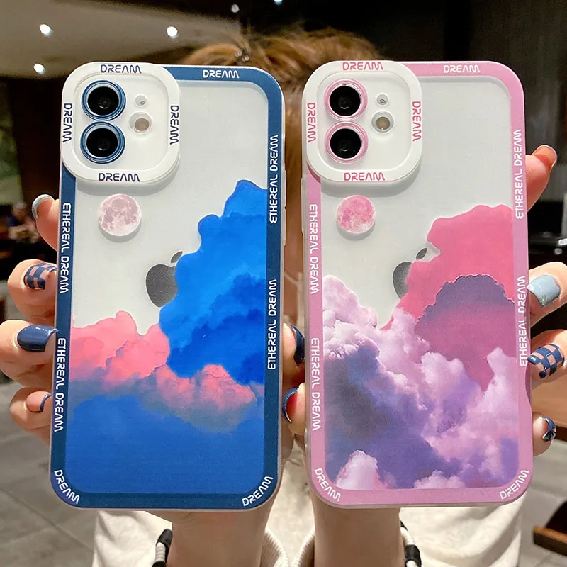 

Sunset Pattern Soft TPU Case For iPhone 13 12 11 Pro Max Mini SE 2020 XS Max XR 8 7 Plus Phone Lens Protection Cases Cover Capa