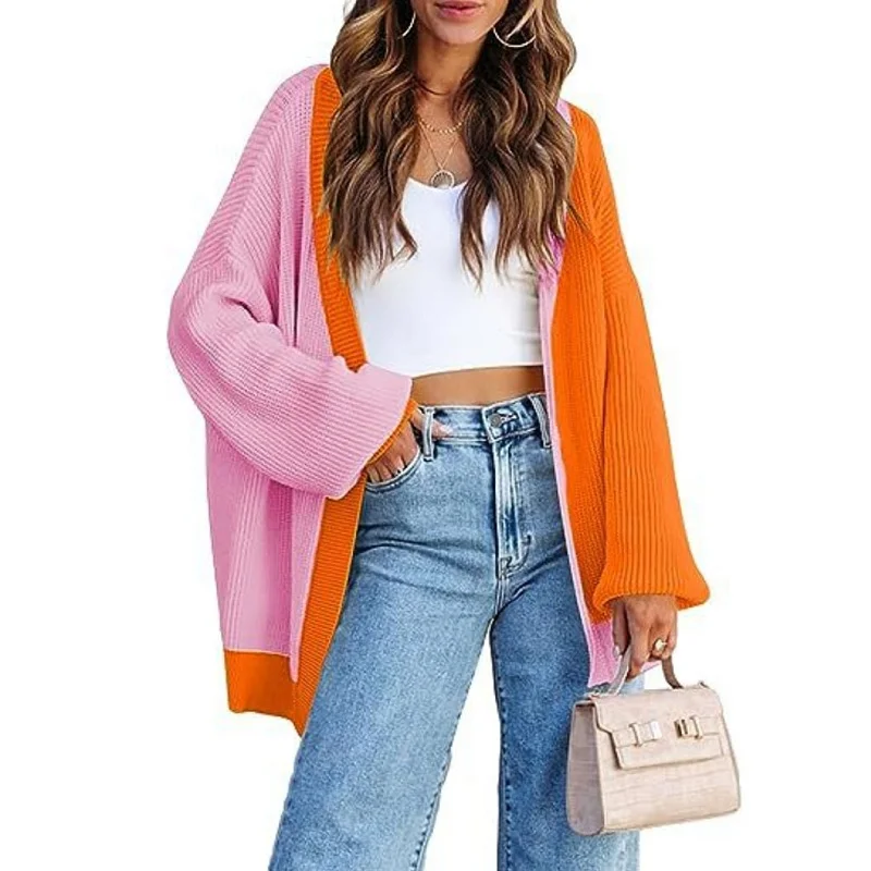 

Женский трикотажный кардиган с V-образным вырезом и рукавом «летучая мышь»