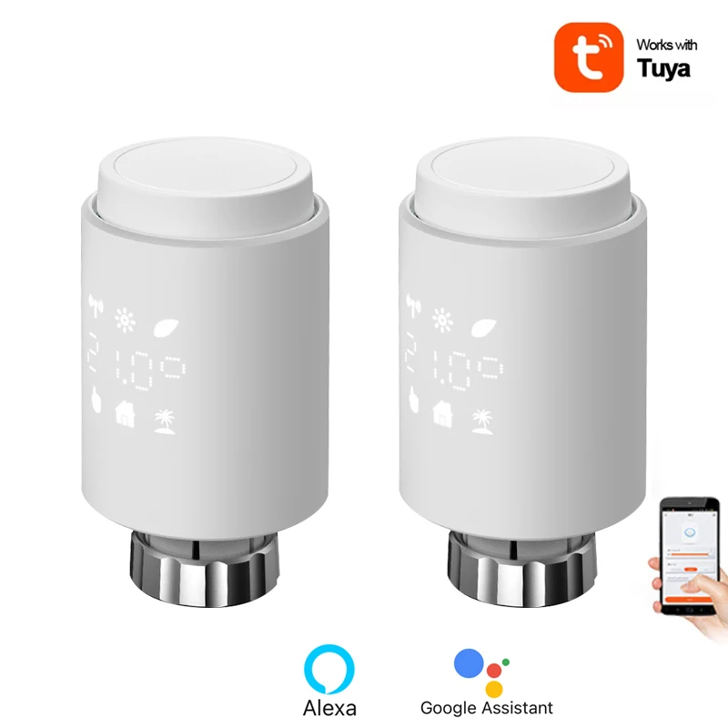 

Tuya Smart ZigBee Radiator Actuator TRV Programmable Thermostatic Radiator Valve App Remote Temperature Controller Support Alexa
