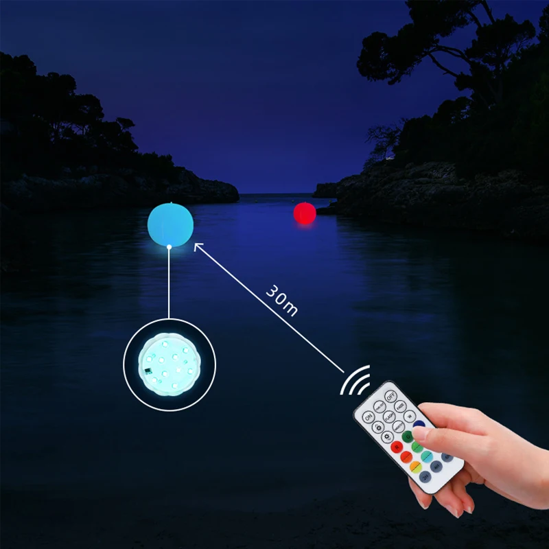 IP68 1/6 комплектов плавающий светильник для бассейна s RGB меняющий цвет