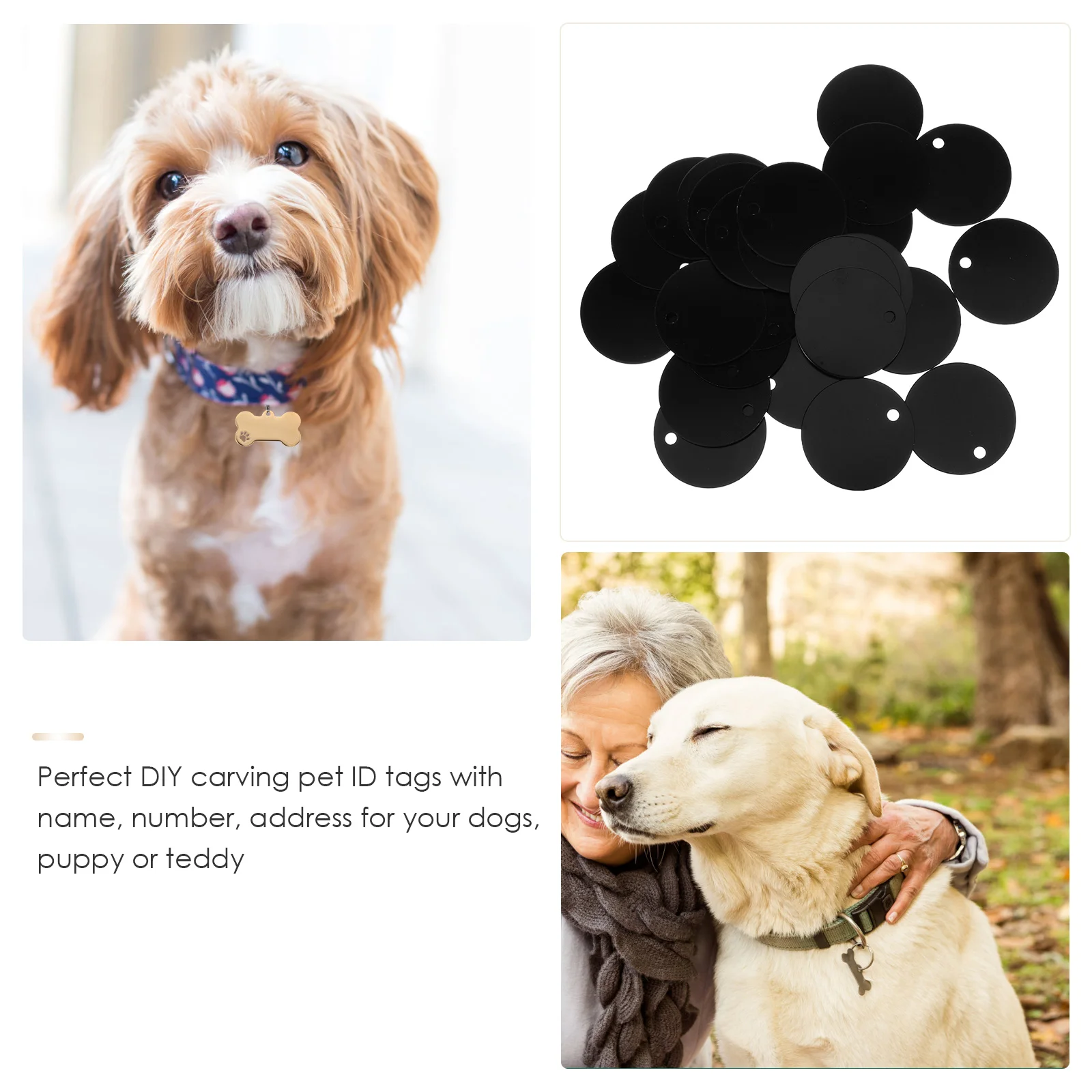 25 шт. бирка для домашних животных из алюминиевого сплава круглая пустая тяговая