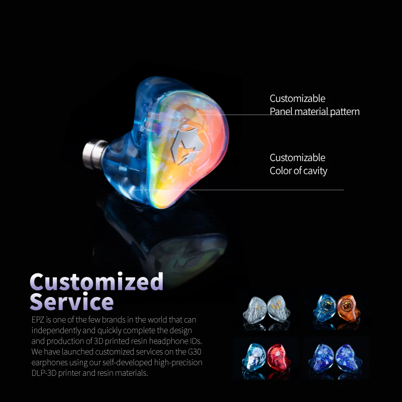 Фото EPZ G30 игровые HIFI проводные наушники-вкладыши музыкальные наушники IEM Type-C 1,7 мм/3,5 мм ENC с шумоподавлением индивидуальное настройка №4