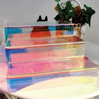 iridescent acrylic display riser rainbow acrylic display stands acrylic risers for cupcake dessert candy bar perfume display