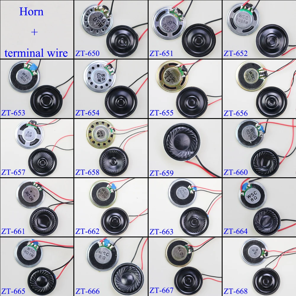 

1PCS 8 32 Ohms 8R 32R 0.5W 1W 2W Diameter 20 23 26 28 30 32 36 40 50 MM Ultra-thin Speaker W/ MX DuPont Line 1.25 Terminal