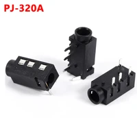 10 pcs 3 5 mm audio jack connector through holes pcb horizontal 4 contact 4 conductor right angle no internal switch 4 pole