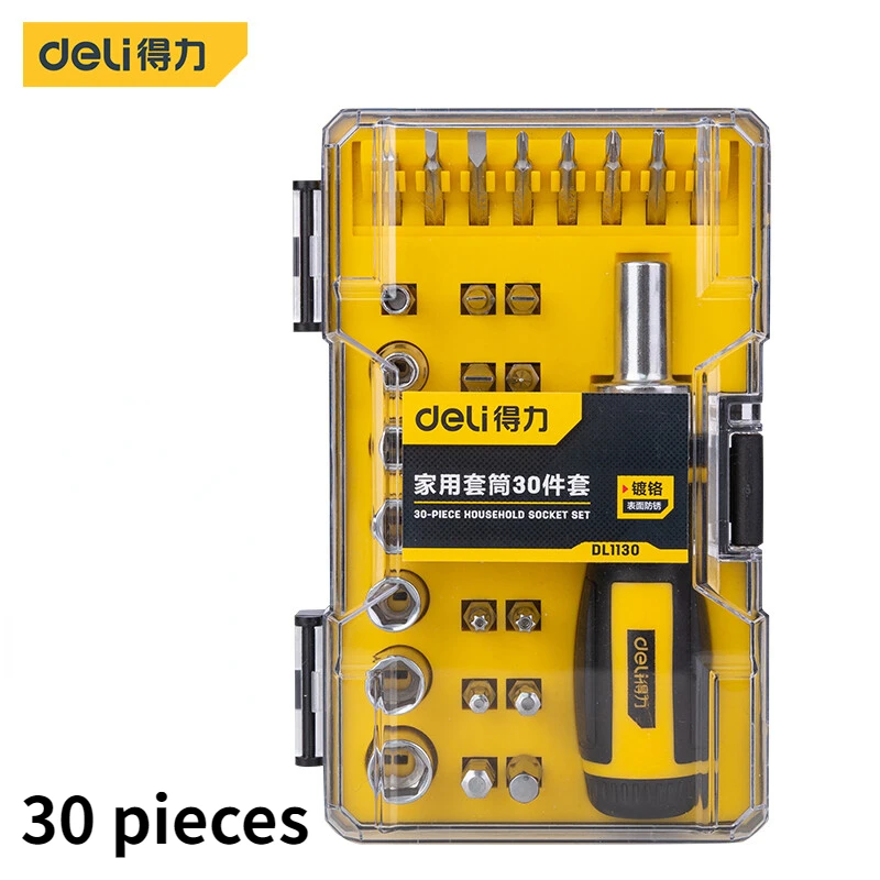 

DELI Precision Screwdriver Set Multifunctional Magnetic Hexagon Torx Screwdriver Phone Computer Disassembly Repair Tool Sets