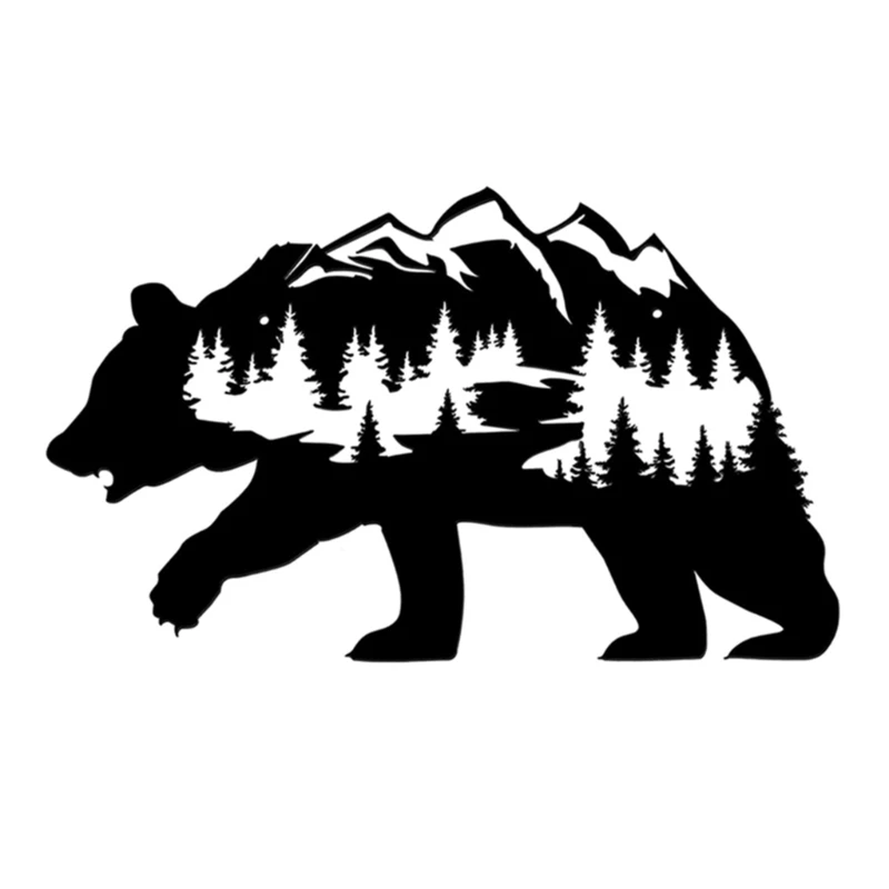 

Металлический знак медведя в виде животного, подвесной орнамент, модель, украшение для дня рождения и праздника