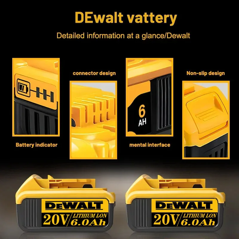 Оригинальный сменный литий-ионный аккумулятор Dewalt 60 В 12 MAX DCB606 DCF885 DCF880N DCF880 DCF620P2K