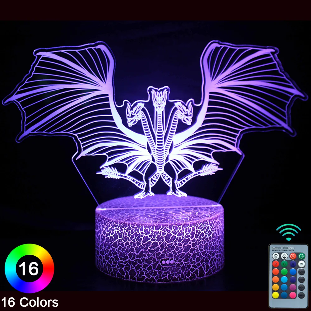

СВЕТОДИОДНЫЙ ночник в виде летающего дракона с сенсорным управлением, новинка, настольная лампа для декора комнаты, подарок на Рождество, д...